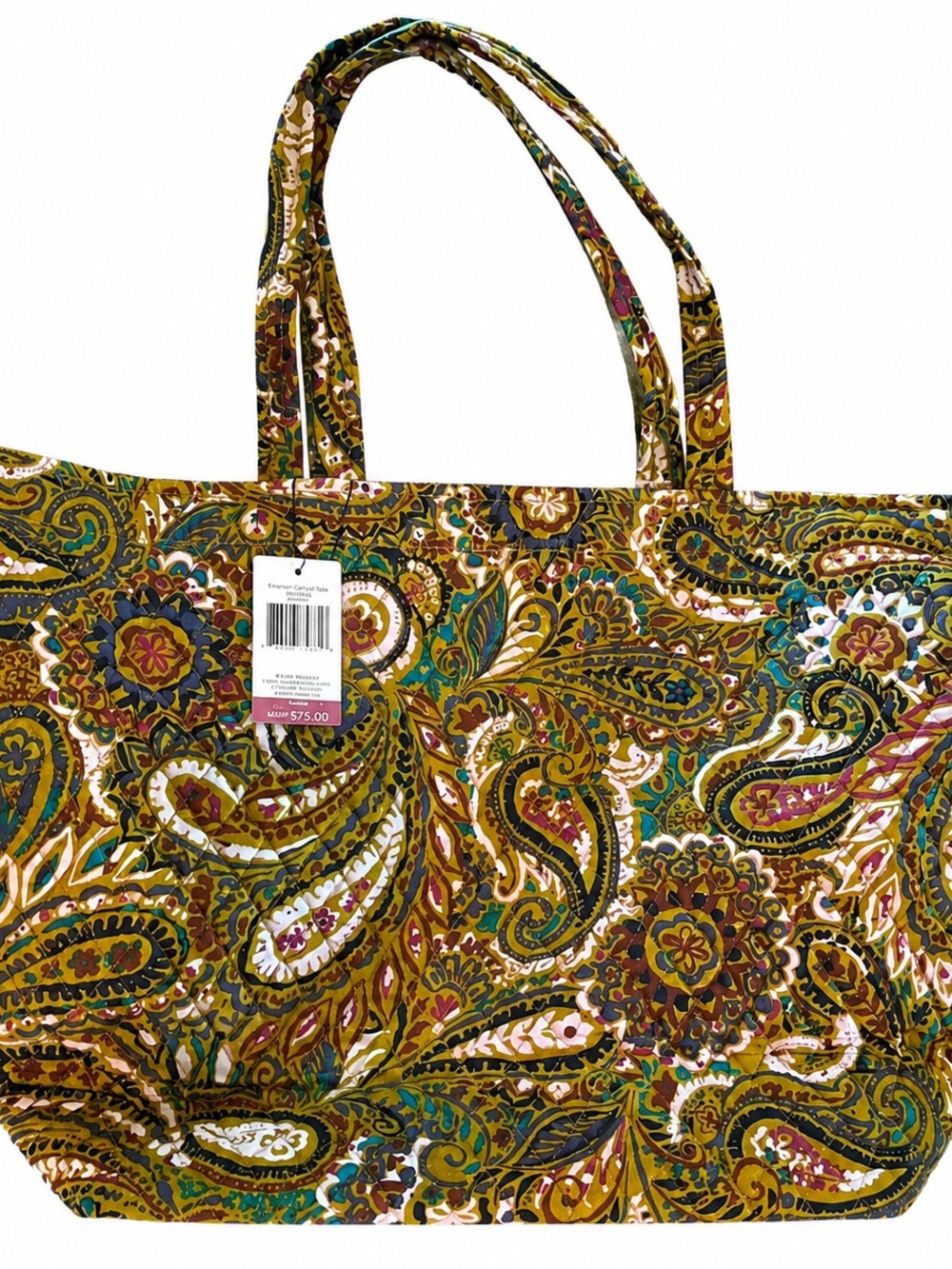 Vera Bradley Essential Grand Tote in Buta Spray Quilted Cotton NWT